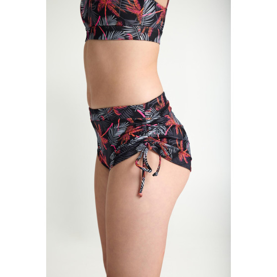 Menstruační plavky Modibodi Teen High Short Jungle Palm Black spodní díl (MODI4377)