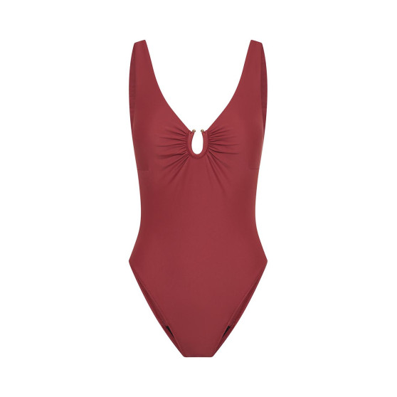 Menstruační plavky Modibodi High V Neck One Piece Saraha Red (MODI4370SR)