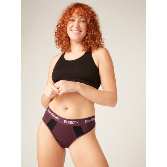 PUMA & Modibodi Active Thong Super Light Grape - VYBALENÉ