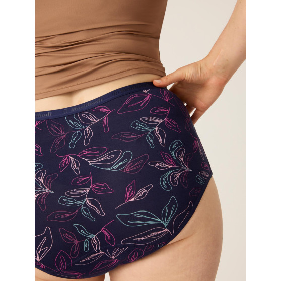 Menstruační kalhotky Modibodi Classic Full Brief Moderate-Heavy Passion Vine Navy - VYBALENÉ (MODI4018PVNVYB)