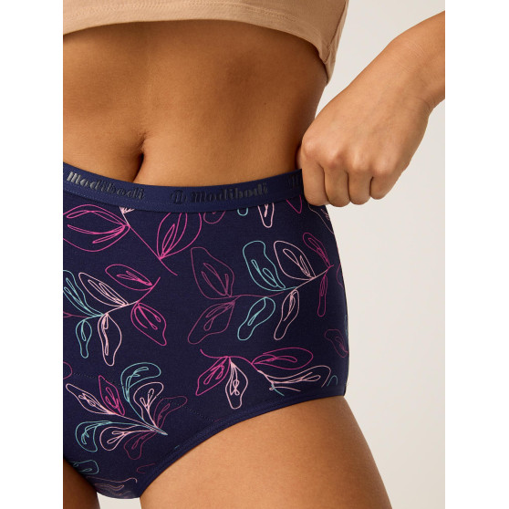 Menstruační kalhotky Modibodi Classic Full Brief Moderate-Heavy Passion Vine Navy - VYBALENÉ (MODI4018PVNVYB)