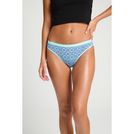 Menstruační kalhotky Modibodi Classic Bikini Light-Moderate Dusky Geo Blue - VYBALENÉ (MODI4010DGBVYB)