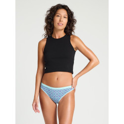 Menstruační kalhotky Modibodi Classic Bikini Light-Moderate Dusky Geo Blue - VYBALENÉ (MODI4010DGBVYB)